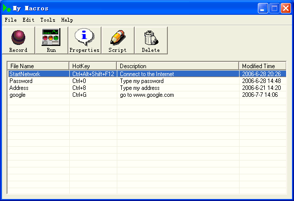 My Macros 4.0 screenshot